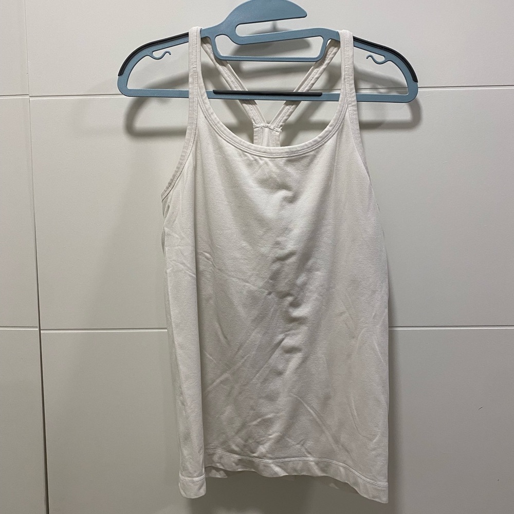 White tank top with built in bra